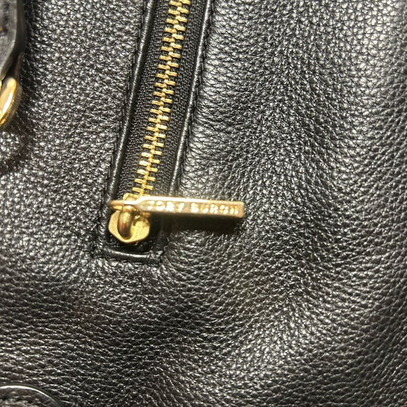 Tory Burch Marion Black Pebbled Leather Whipstitch Tote MSRP $595 Now $103 - Picture 6 of 15